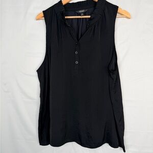 Simply Vera Vera Wang Black Button-Front Blouse size XXL